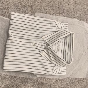 NWOT Brunello Cucinelli Stripe Slim Fit Long Sleeve Button-Up Cotton Shirt